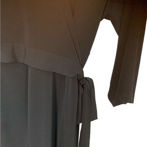 Roaman’s black wrap midi dress 14/16